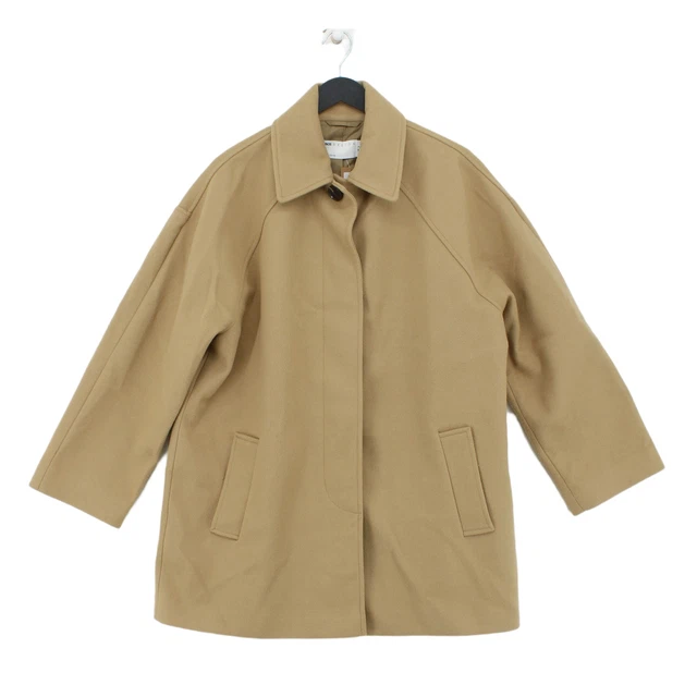 Asos Design Women's Coat UK 6 Tan 100% Polyester Overcoat