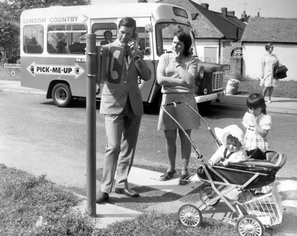 Transport Dial a Bus Scheme Harlow, Essex 1974 OLD PHOTO