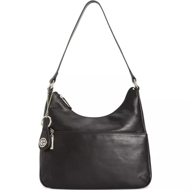 NWOT Giani Bernini Nappa Leather Hobo Black Shoulder Bag