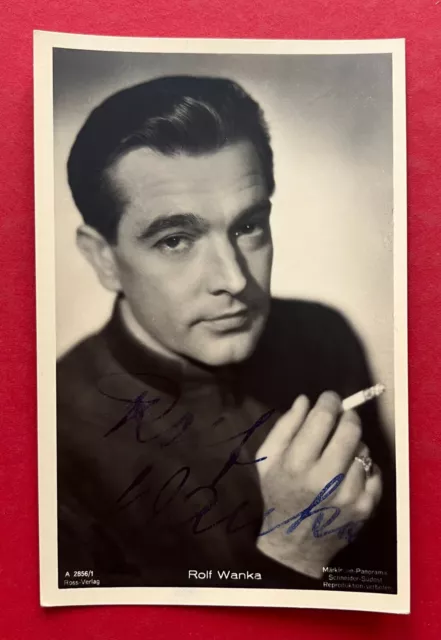 Schauspieler Foto AK 1942 ROLF WANKA mit Original Unterschrift  ( 129140