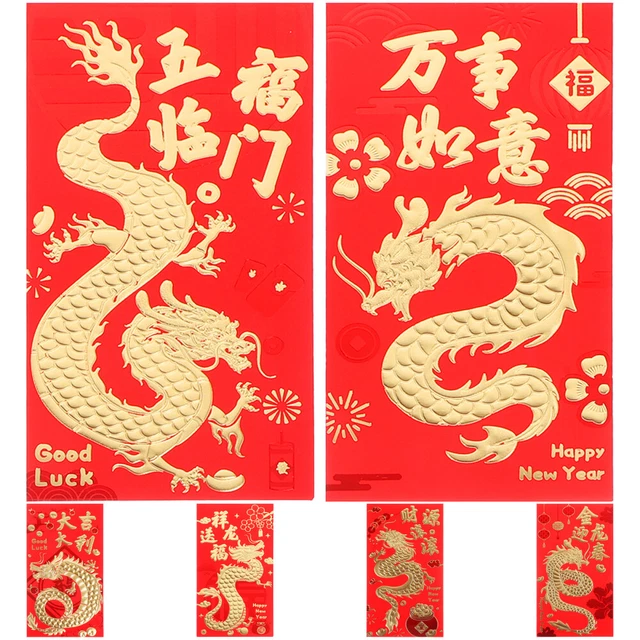 30 paquetes de papel rojo Año del Dragón sobres rojos sobres rojos resorte