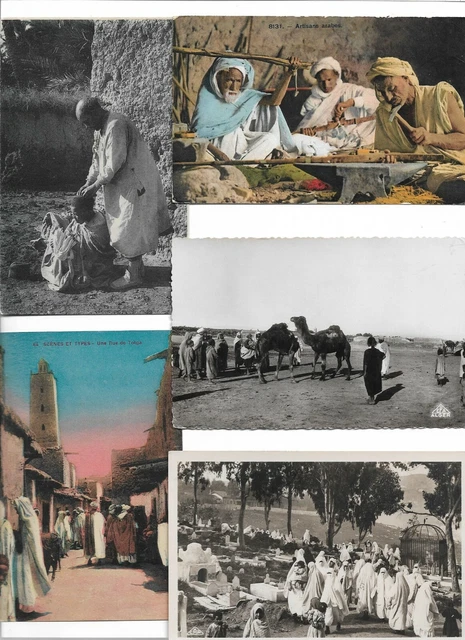 North Africa Street Scenes And Ethnics Postcard lot of 15 01.12