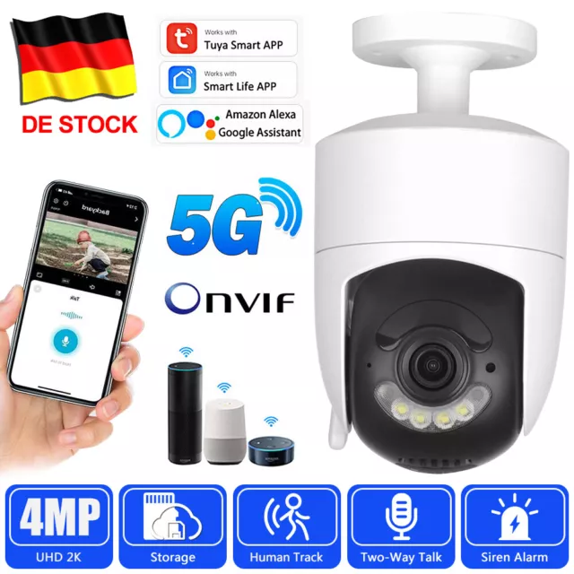 Tuya 4MP 4K 5G WIFI IP Kamera Wireless Outdoor CCTV Smart Home Security IR Cam