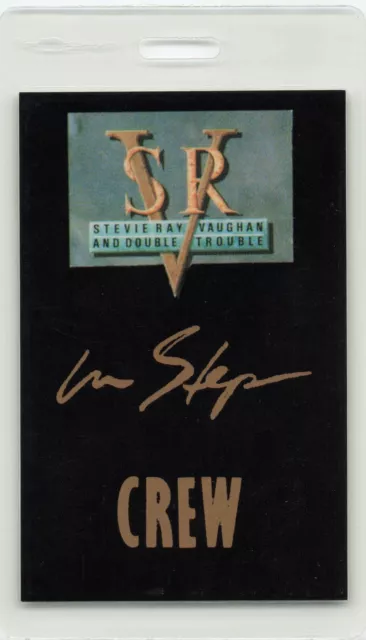 STEVIE RAY VAUGHAN Vintage In Step Crew Laminate Backstage Pass