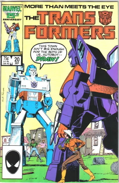 The Transformers Comic Book #20 Marvel Comics 1986 VERY FINE+ NEW UNREAD