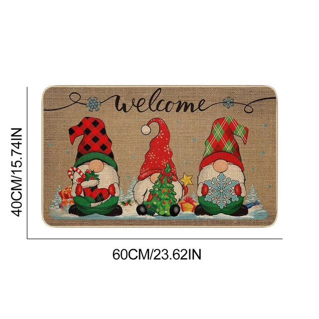 Merry Christmas Doormat Decorative Xmas Holiday Front Door Mat Funny Cartoon