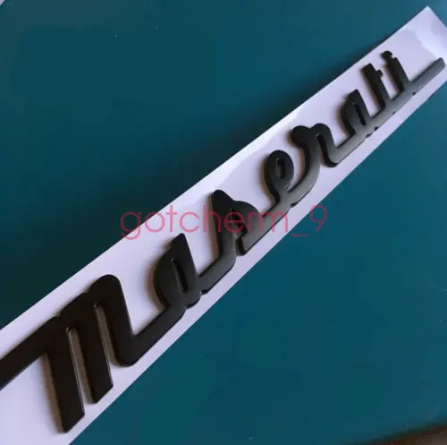 Black Style Maserati Trunk Emblem Badge For Levante Gransport Ghibli