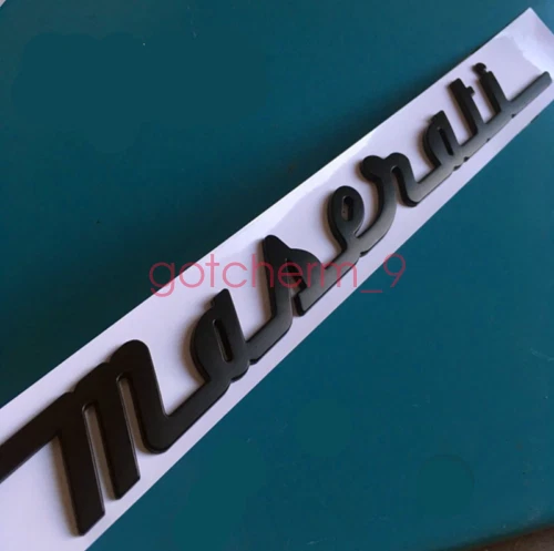 Black Style Maserati Trunk Emblem Badge For Levante Gransport Ghibli