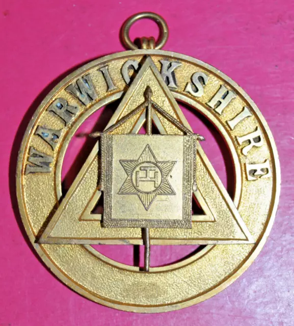 Warwickshire Chapter Past Provincial Grand Standard Bearer masonic collar jewel