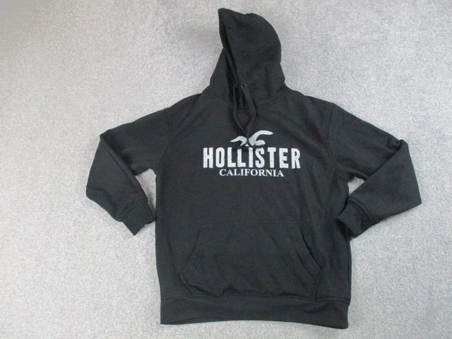 HOLLISTER HOODIE WOMENS XS Black Pullover Logo Sweater Casual