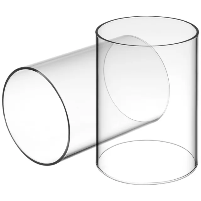 Clear Glass Cylinder Candle Shades, Open Ended Candleholders-SD
