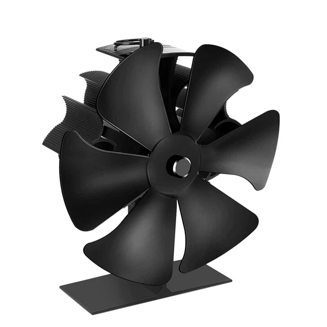 Ventilador de horno accionado térmicamente 6 ventilador de chimenea de ala válvula de estufa de leña H2L5