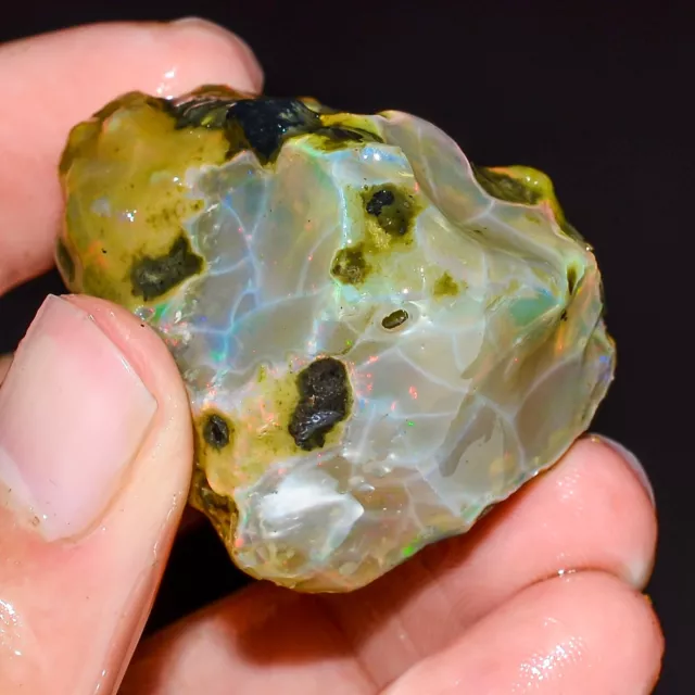 Opal Rough Welo Fire Black Raw Ethiopian opal Crystal Gemstone 153 CT