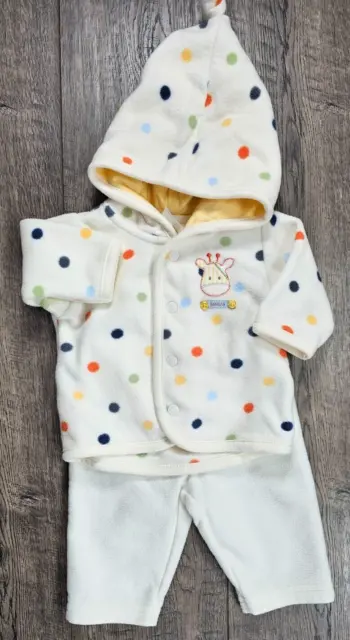 Baby Girl Clothes Vintage Carter's Newborn 2pc Fleece Giraffe Outfit