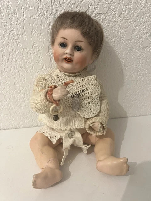 Poupée Ancienne Heubach Koppelsdorf – Bébé Caractère Noir – 22 Cm – Collection