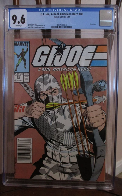 G.I. Joe Real American Hero #85 NEWSSTAND! Marvel 1989 Storm Shadow CGC 9.6 NM+