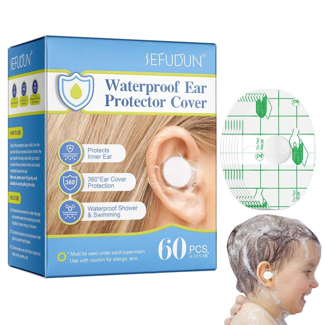 60 un. pegatinas impermeables para los oídos para bebé protector para nadar ducha