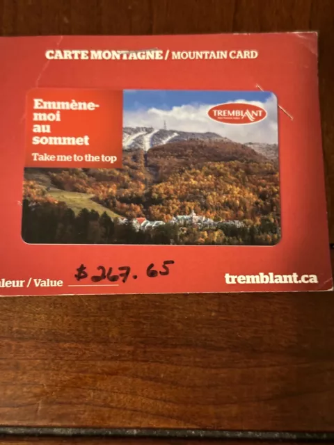 Mt. Tremblant Gift Card-4 Seasons Worth of Mountain Activities/Shops/Restaurants