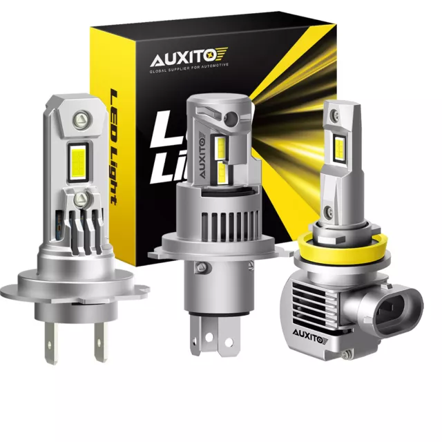 AUXITO 2PCS H4/H7/H11 LED Bulbs Headlight 72W 9000LM 6500K White High Low Beam