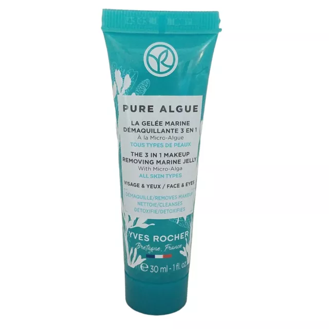 Yves Rocher Pure Algue 3in1 Makeup Remover Marine Jelly Travel Size 1 fl oz 3/26