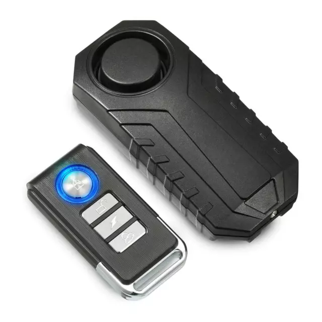 113dB Bike Alarm Wireless Vibration Motion Sensor Waterproof Motorcycle Alarm 1x