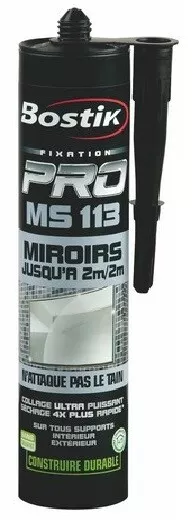 Colle Mastic Pro Ms Polymere Fixation Special Miroir Ms113 Bostik