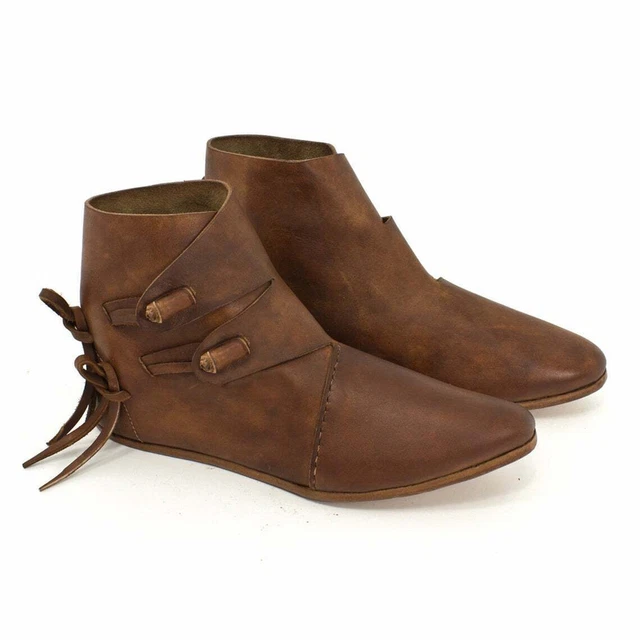 Chaussures viking type Jorvik avec semelle simplement clouée marron POUR...