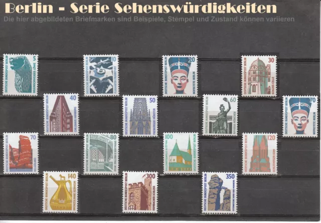 Berlin SATZ SEHENSWÜRDIGKEITEN KOMPLETT 15 Werte postfrisch ungestempelt 30€