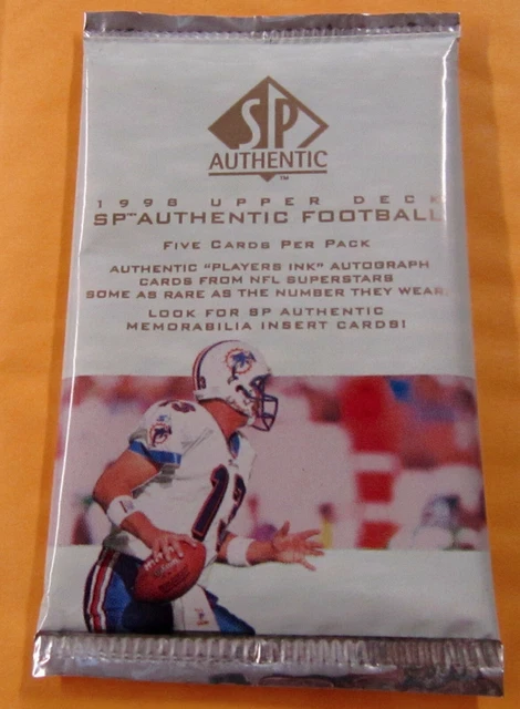 (1) Pack-1998 Upper Deck Sp Authentic Football (Peyton Manning-Moss Rookie?) (1) Pack-1998 Upper Deck Sp Authentic Football (Peyton Manning-Moss Rookie?)