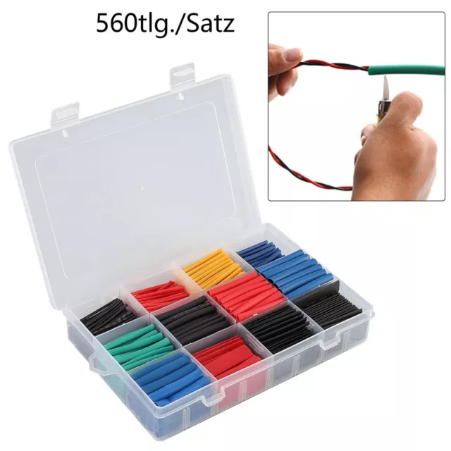 Color Coded Electrical Insulation Heat Shrink 560 PCS Easy Identification