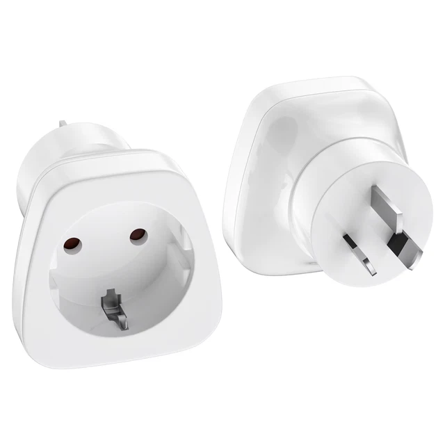 2PCS 3PIN AU NZ Power Plug Adapter, EU to AU/NZ Plug Adapter Converter ...
