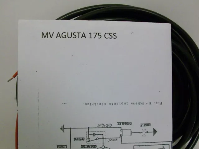 Impianto Elettrico Electrical Wiring Moto Mv Agusta 175 Css Con Schema Elettrico