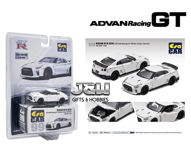 ERA NISSAN GT-R R35 Advan Racing GT White Limited 960 Pieces 1/64 £10. ...