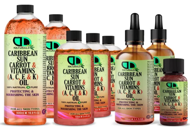 DD Caribbean Sun Carrot & Vitamin E Oil For Deep Fab Tan & Healthy Skin