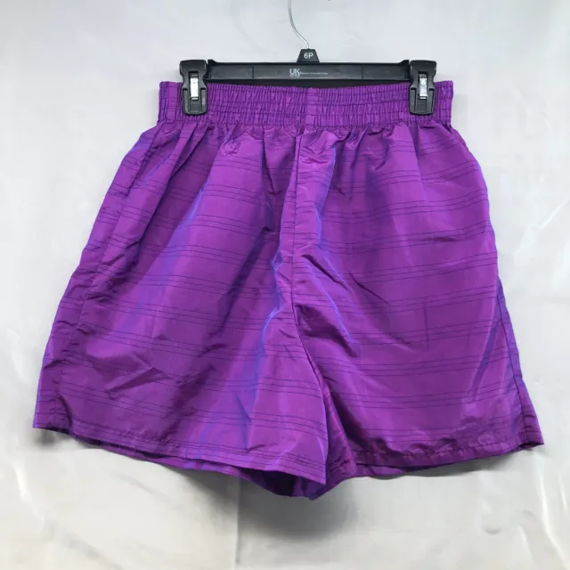 Vintage Pacific Connections Stretch Pull On Purple Shorts Size L Women