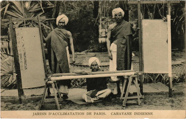 CPA PARIS Human Zoo Jardin d'Acclimatation Caravane Indienne (1242805)