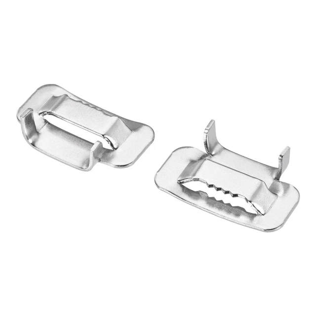 201 Acier Inox Sangle Joint 43x25x12mm pour 19mm Bande Paquet 100