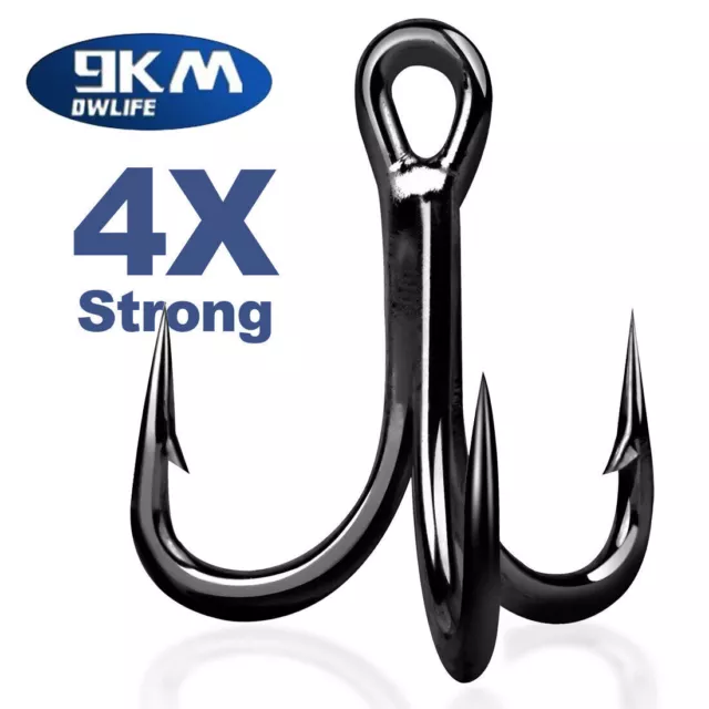 VMC 9626PS 4X Strong O'Shaugnessy Treble Hooks – White Water