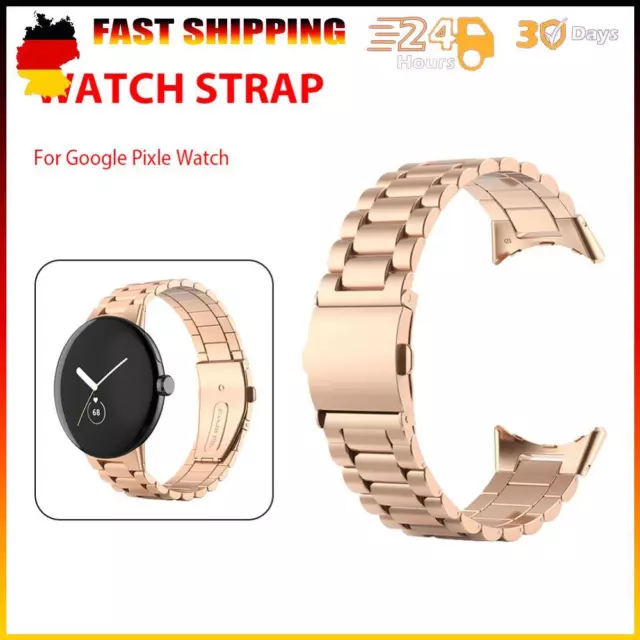 Neu Metal Watch Band Adjustable Watch Bracelet for Google Pixle Watch (Rose Gold