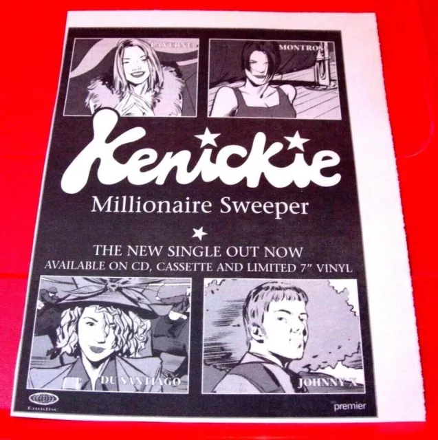 Kenickie Millionaire Sweeper Vintage ORIG 1996 Press/Magazine ADVERT 7.5"x 6"