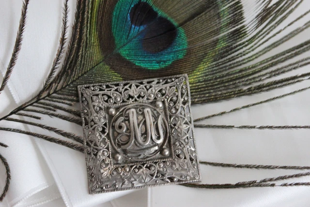 BROCHE Argent Filigrané Poinçon Crabe Berbère Orientaliste Ethnique Bijou Ancien