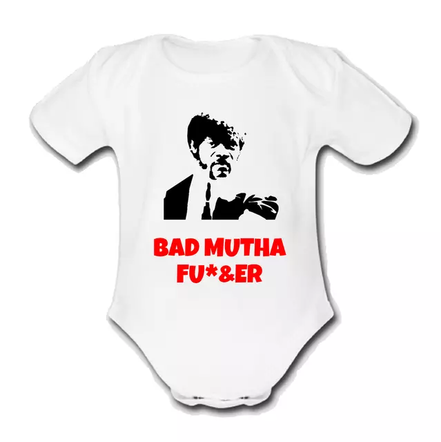 SAMUEL L JACKSON Babygrow Baby vest grow bodysuit BAD MUTHA FILM FP