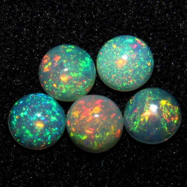 3mm opal Rond Éthiopien fire AAA Naturel welo Cabochon Pierre Précieuse Lot