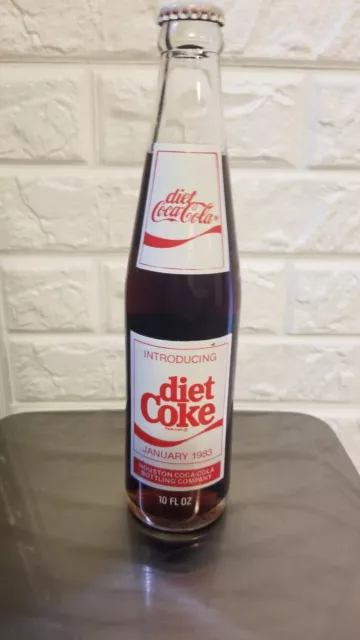 INTRODUCING DIET COKE Coca Cola Bottle  - Houston, Texas January 1983