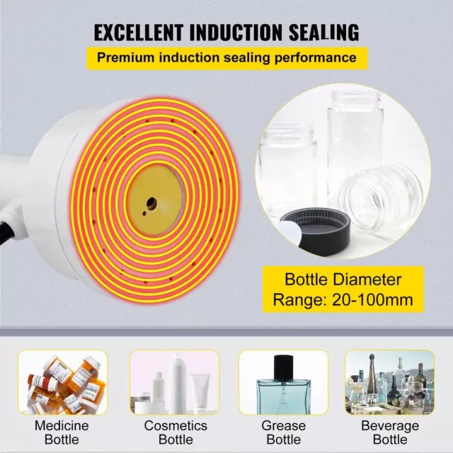 GLF-500A Handheld Type Induction Sealer 20-100mm Bottle Cap Foil Sealing Machine 3
