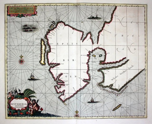 Spitsbergen Svalbard Norvegia Norge Norvegia Valk Sagar Mappa 1700