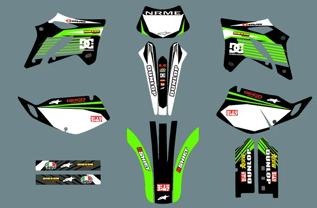 Team Graphics Background Decal Stickers Kit FOR Kawasaki KLX250 2004-2007 05 06