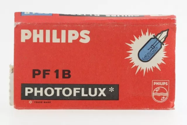 Philips Pf 1 B PF1B Photoflux 3 Piece Flash Bulbs Flashbulb Flash Lamps - Boxed