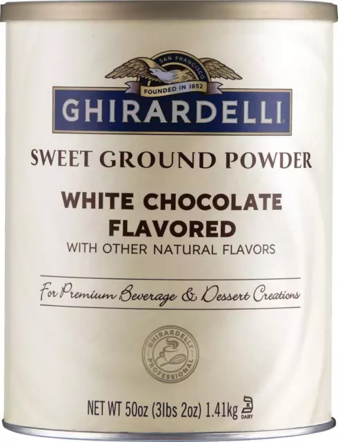 Ghirardelli Sweet Ground White Chocolate Flavor Powder, 3.12 Lbs.