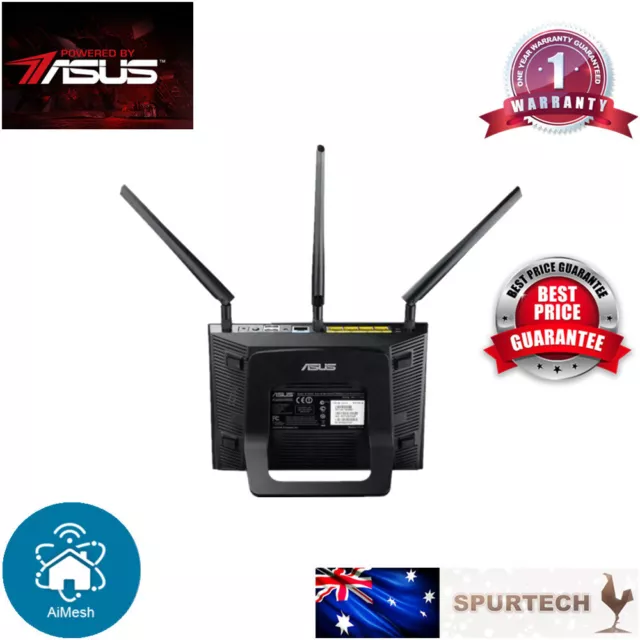 Asus RT-AC66U AC1750 Dual Band Wireless Gigabit Router SMART WIFI